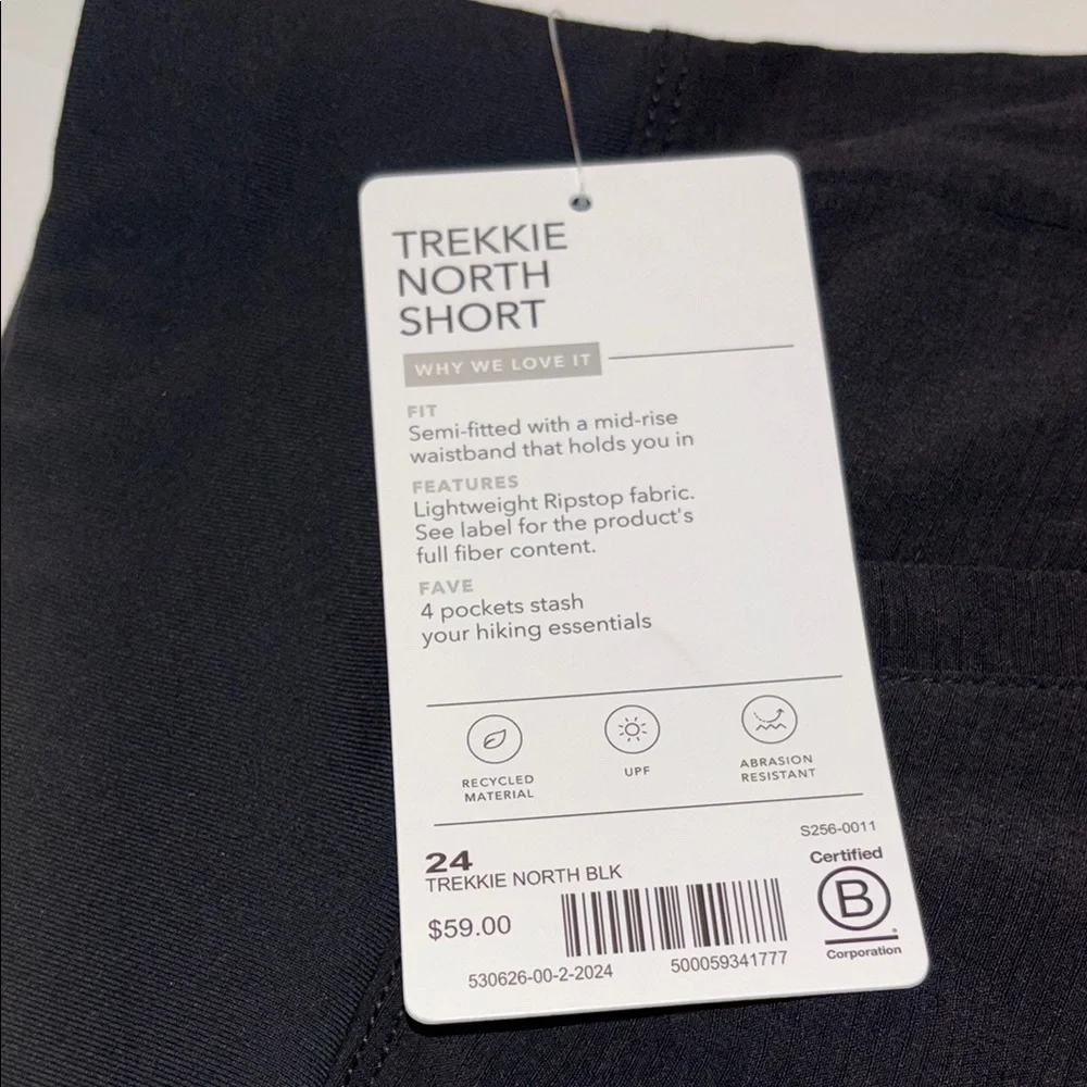 Athleta Trekkie North Short Black Shorts Womens Plus 24 NWT